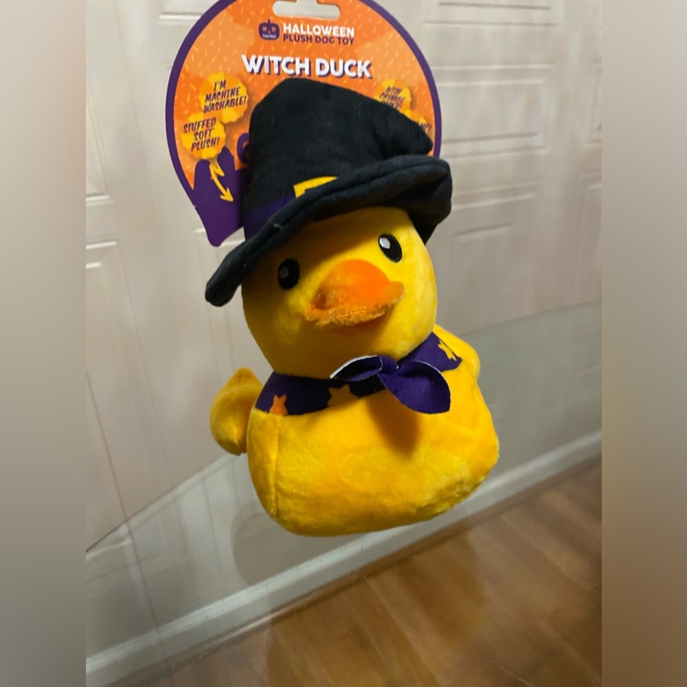 Fuzzyard  Halloween  Witch  Duck    With Squeaky 8”